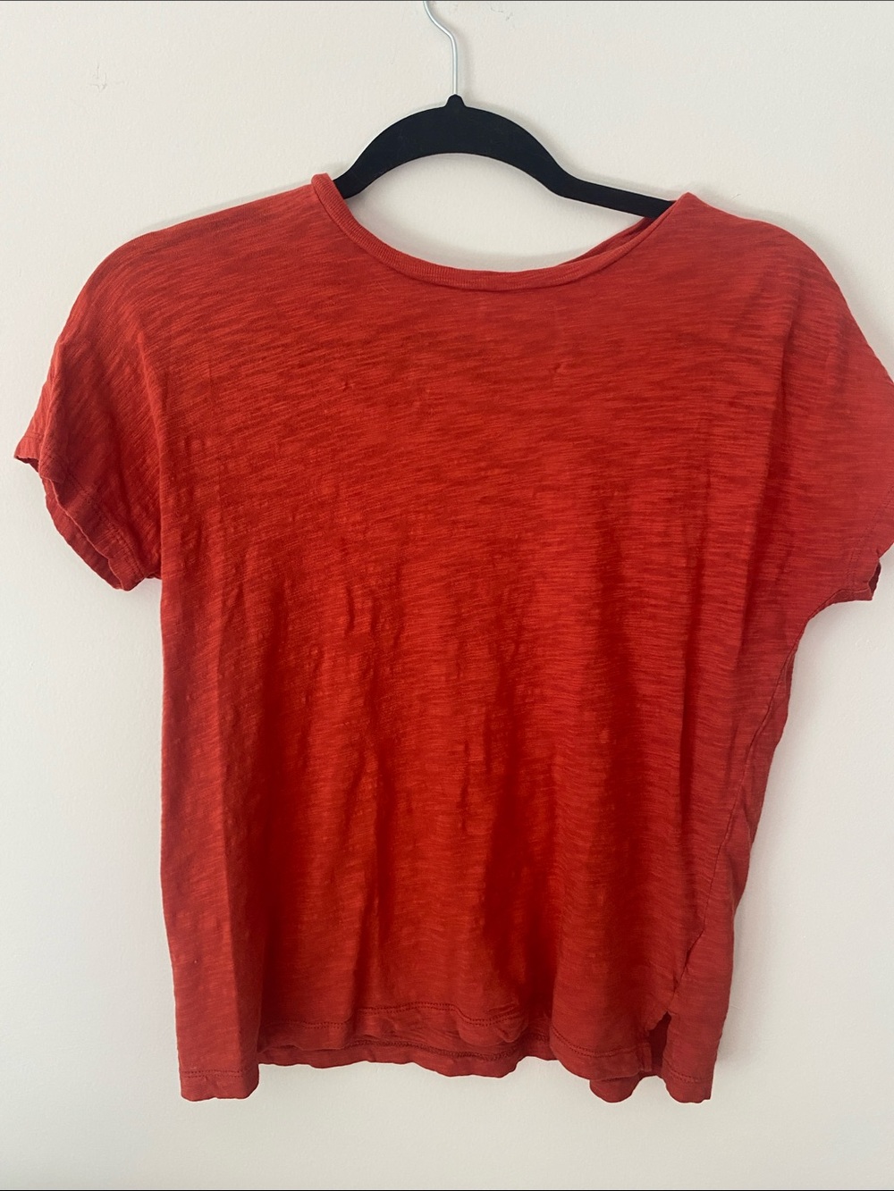 Madewell Red/Orange Short Sleeve Crewneck Tee